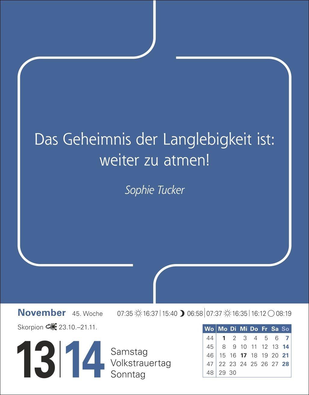 Beispielinhalt (Bild) Zitate Tagesabreißkalender 2027