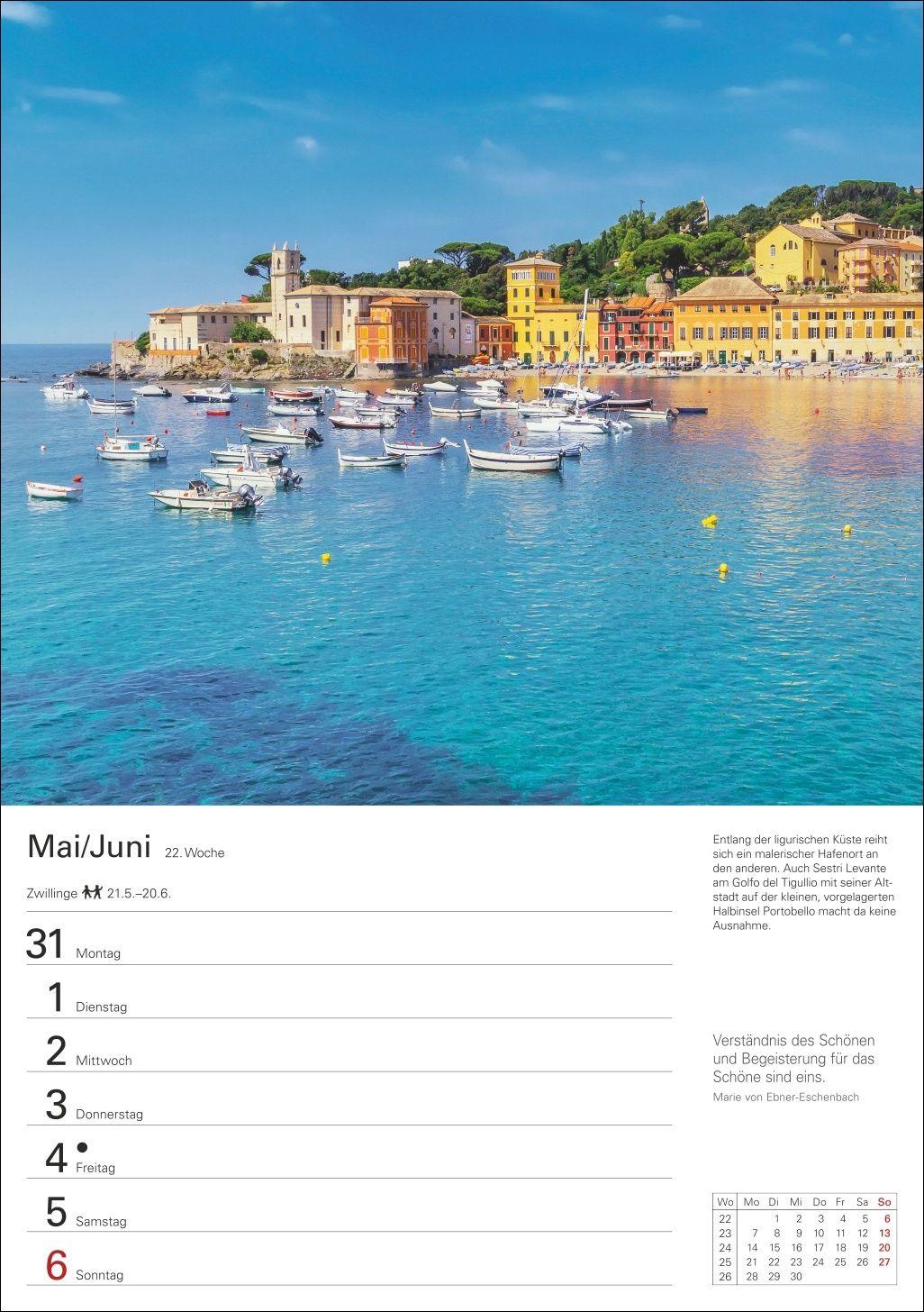 Beispielinhalt (Bild) Mittelmeer Wochenplaner 2027 - Eine Reise in 53 Bildern
