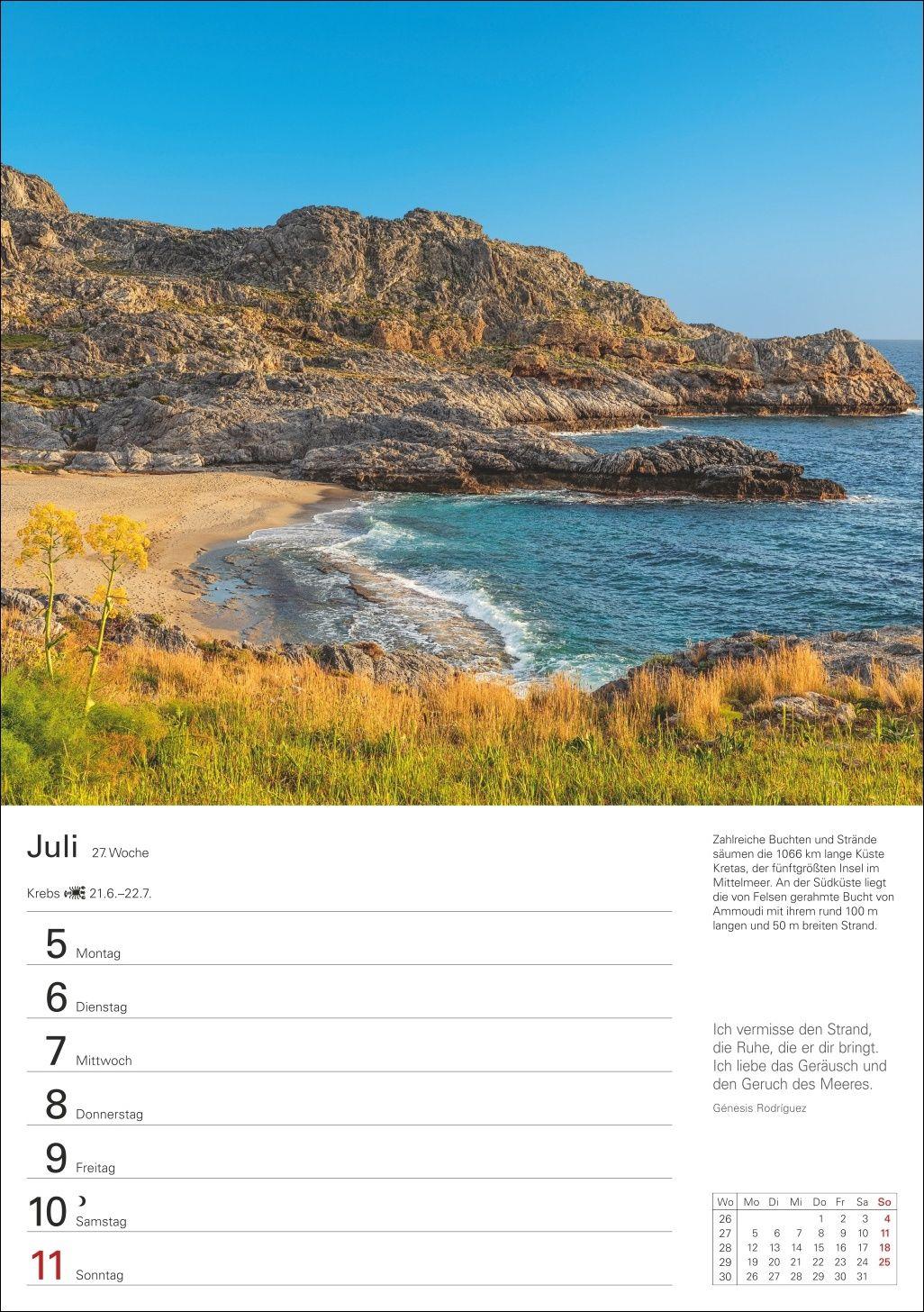 Beispielinhalt (Bild) Mittelmeer Wochenplaner 2027 - Eine Reise in 53 Bildern