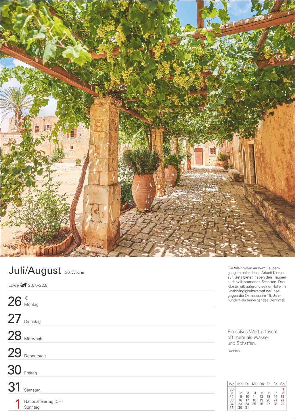 Beispielinhalt (Bild) Mittelmeer Wochenplaner 2027 - Eine Reise in 53 Bildern