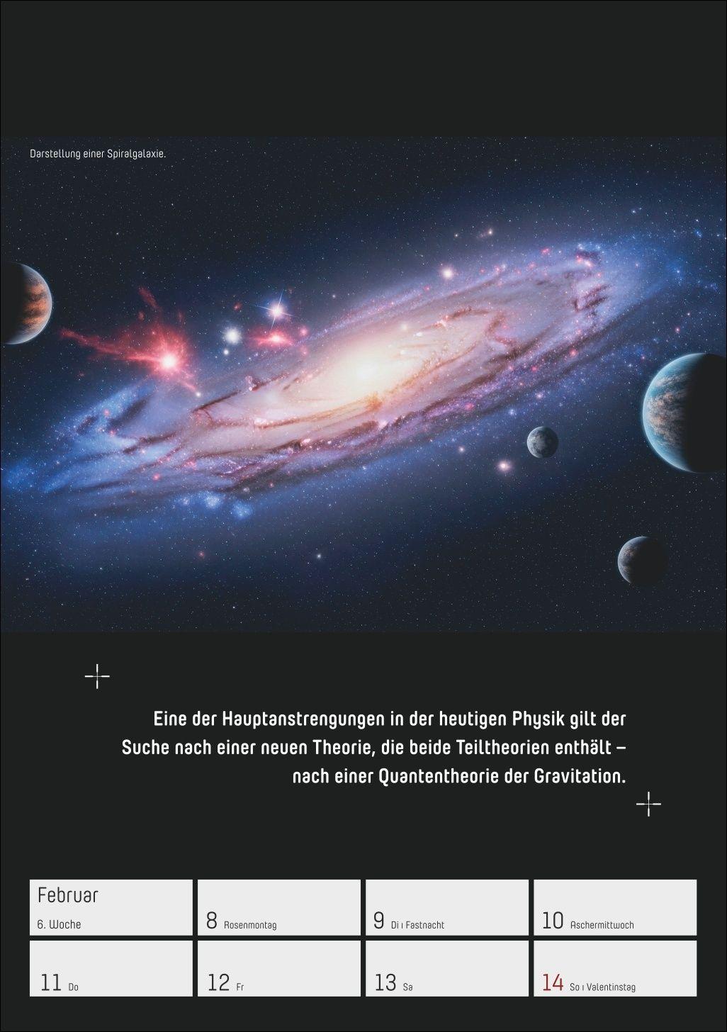 Beispielinhalt (Bild) Stephen Hawking - Universum Wochenplaner 2027 - 53 faszinierende Bilder und Zitate
