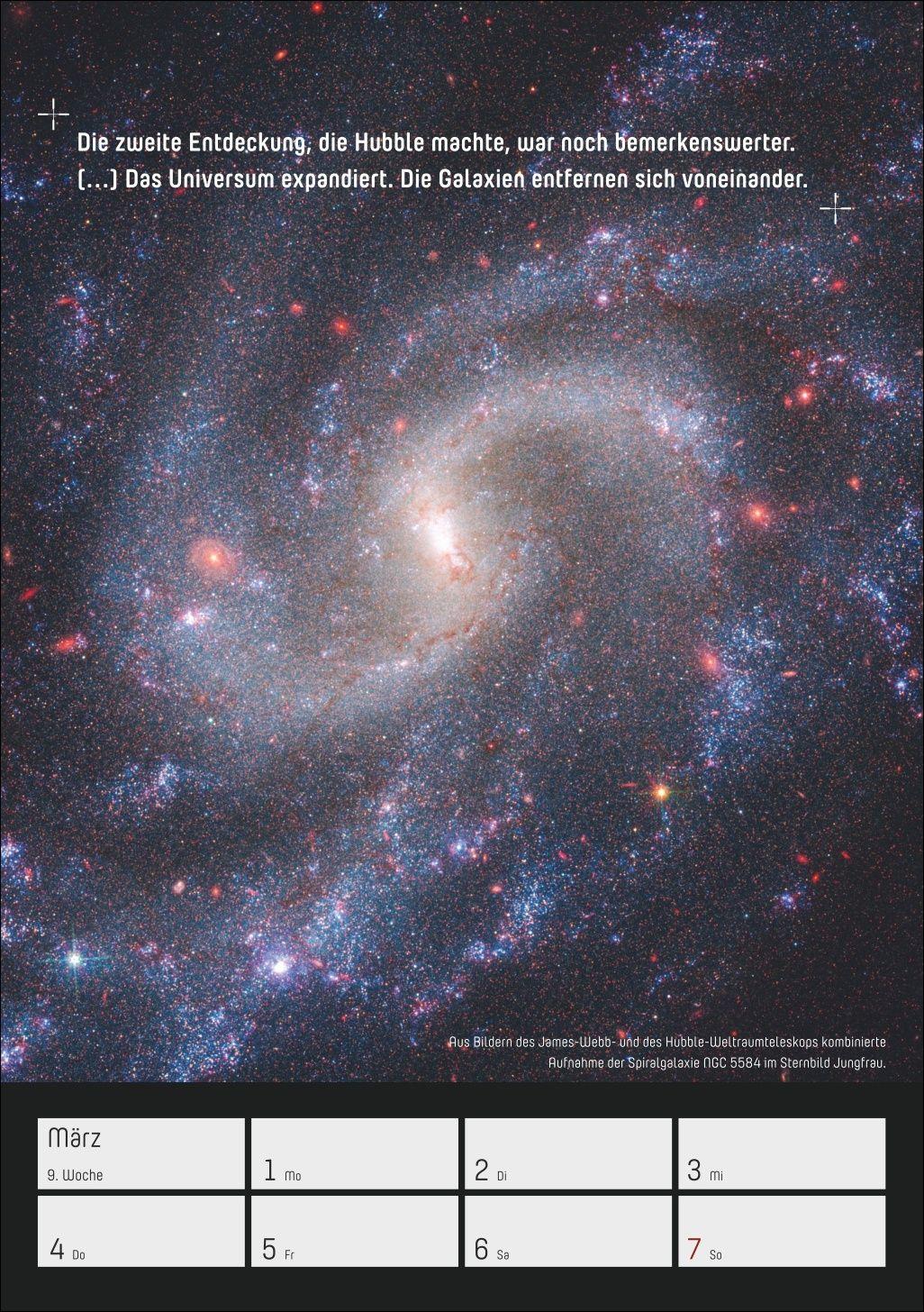 Beispielinhalt (Bild) Stephen Hawking - Universum Wochenplaner 2027 - 53 faszinierende Bilder und Zitate