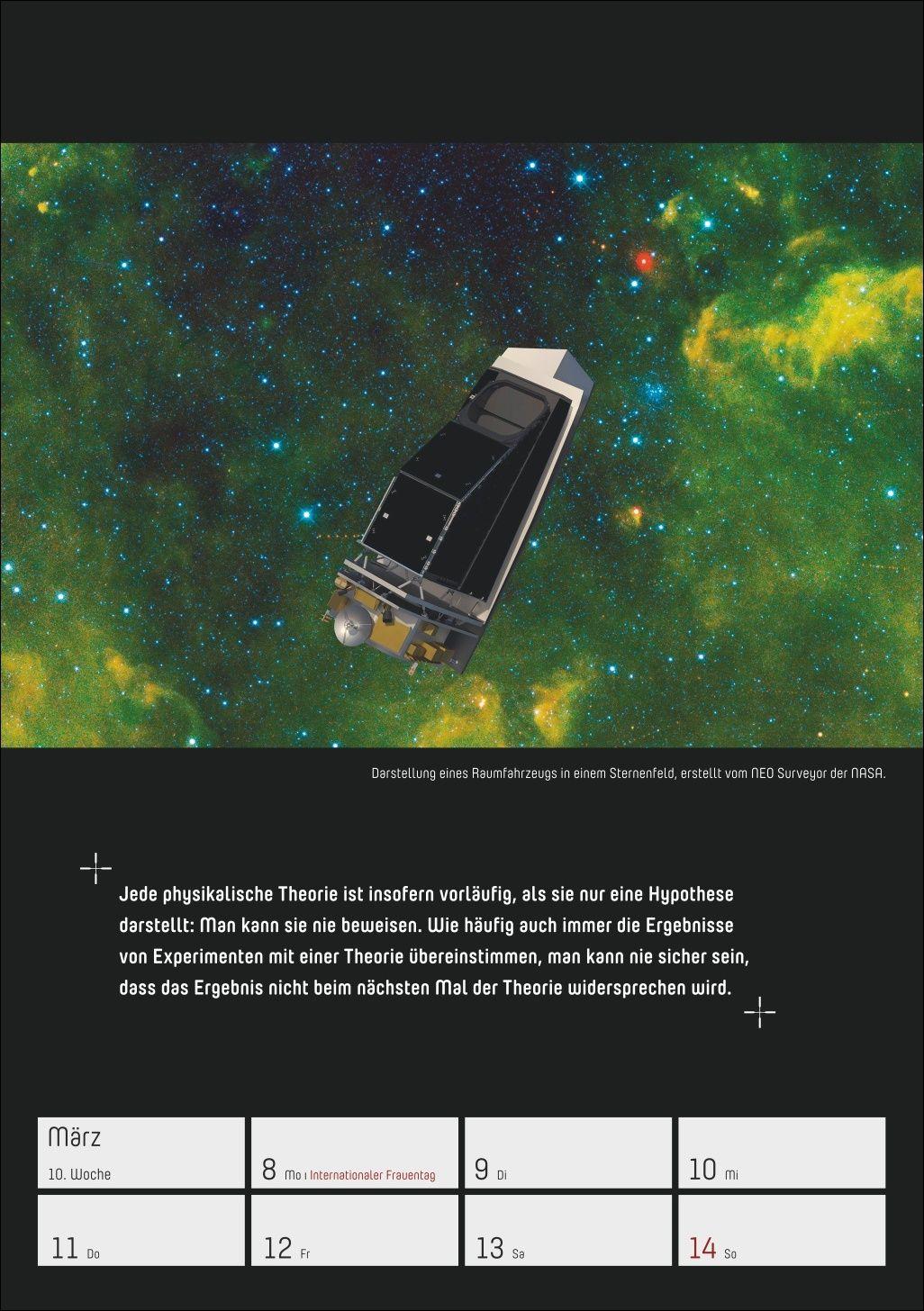 Beispielinhalt (Bild) Stephen Hawking - Universum Wochenplaner 2027 - 53 faszinierende Bilder und Zitate