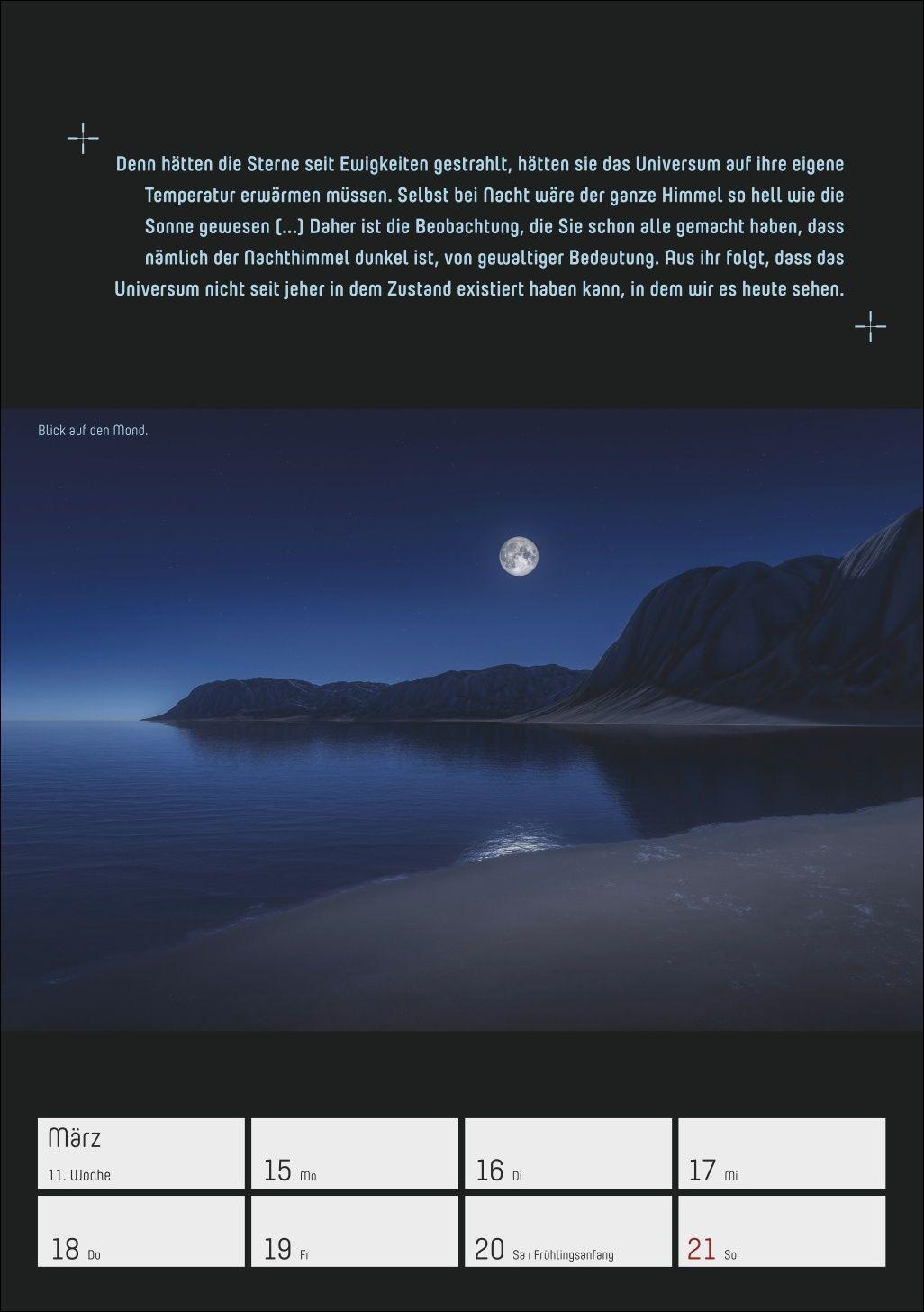 Beispielinhalt (Bild) Stephen Hawking - Universum Wochenplaner 2027 - 53 faszinierende Bilder und Zitate