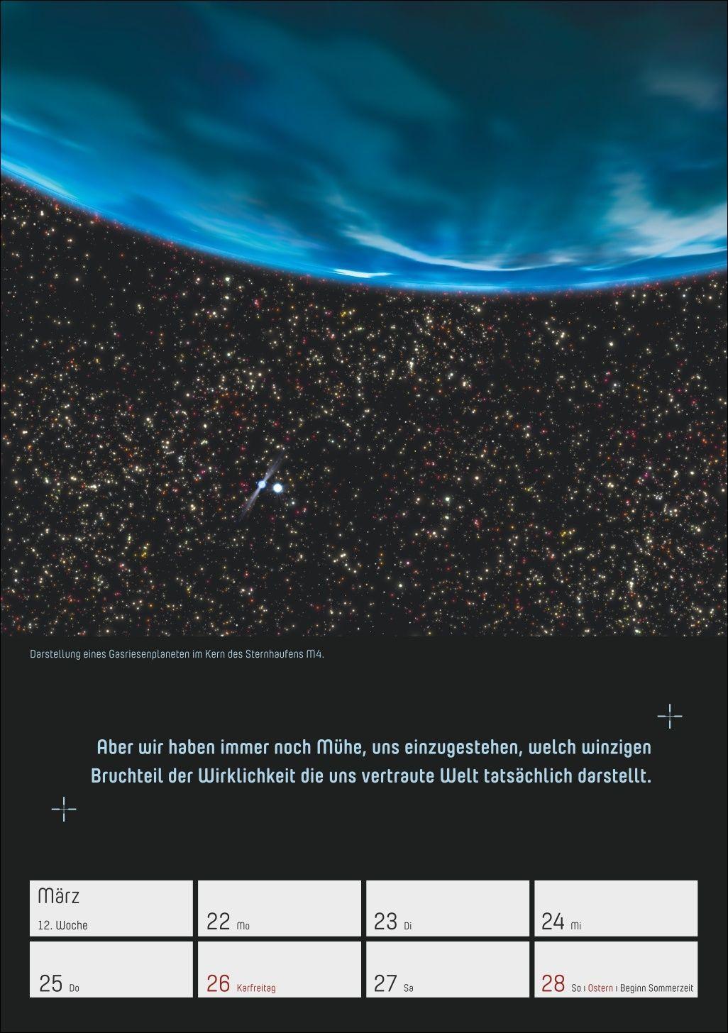 Beispielinhalt (Bild) Stephen Hawking - Universum Wochenplaner 2027 - 53 faszinierende Bilder und Zitate
