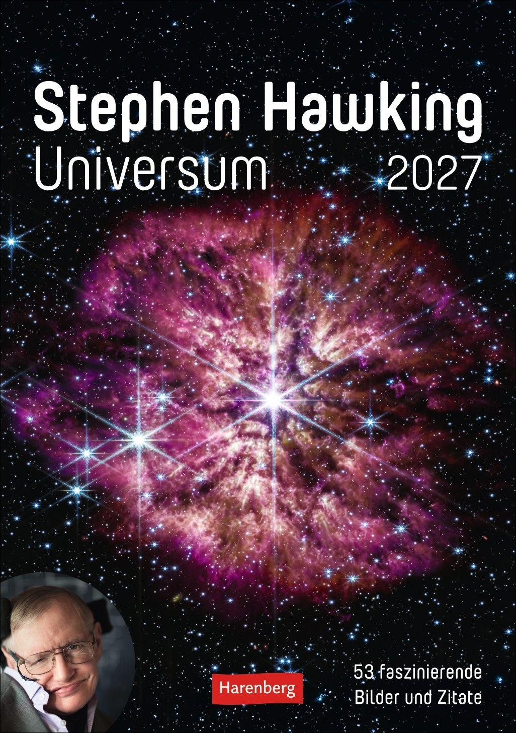 Vorderes Coverbild Stephen Hawking - Universum Wochenplaner 2027 - 53 faszinierende Bilder und Zitate