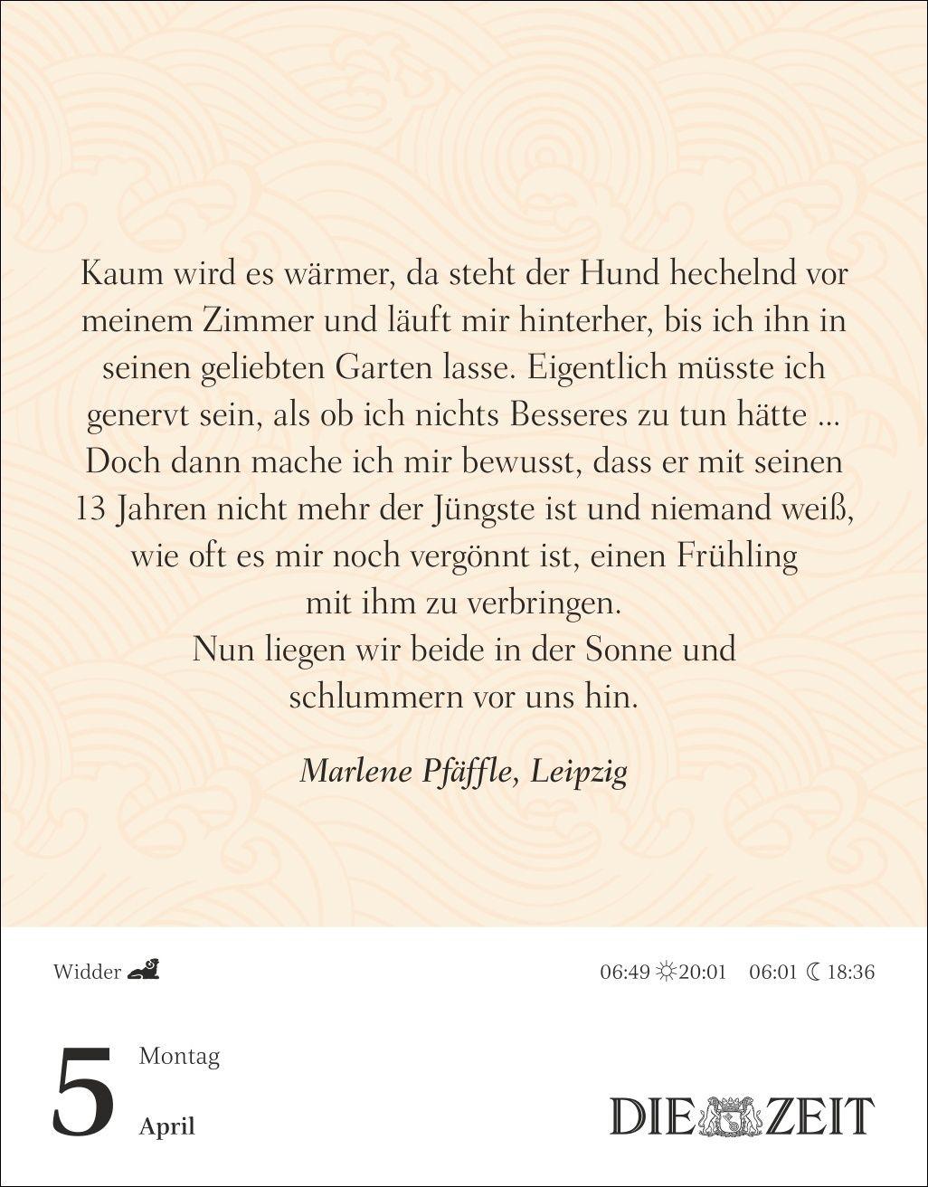 Beispielinhalt (Bild) Was mein Leben reicher macht Tagesabreißkalender 2027 - Glücksmomente für jeden Tag