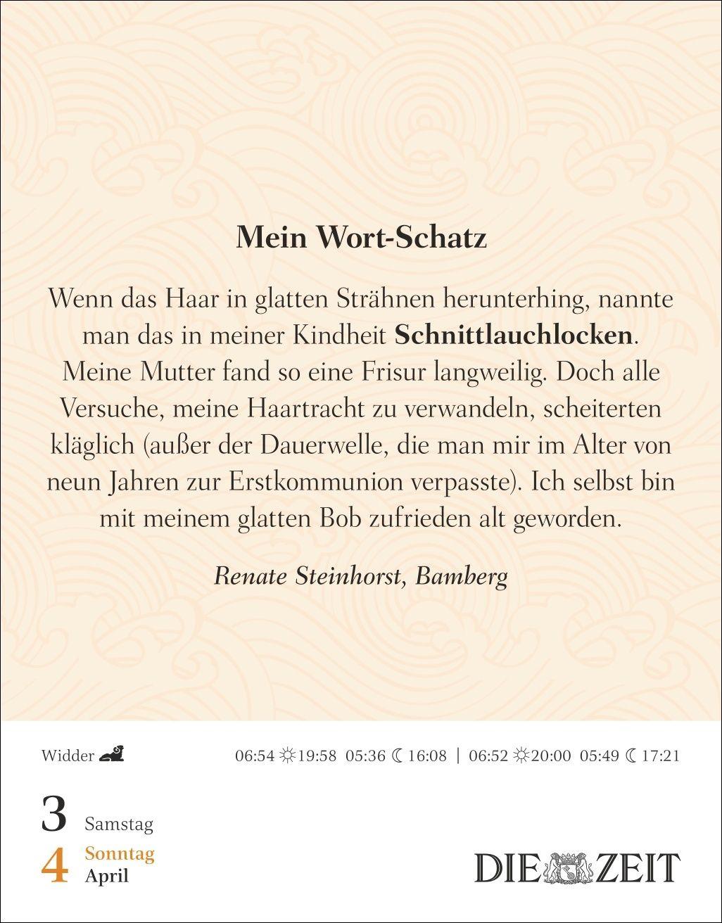 Beispielinhalt (Bild) Was mein Leben reicher macht Tagesabreißkalender 2027 - Glücksmomente für jeden Tag