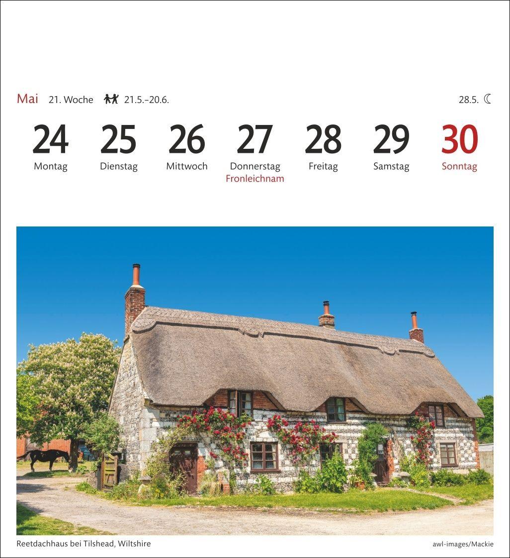 Beispielinhalt (Bild) England Sehnsuchtskalender 2027 - Wochenkalender mit 53 Postkarten