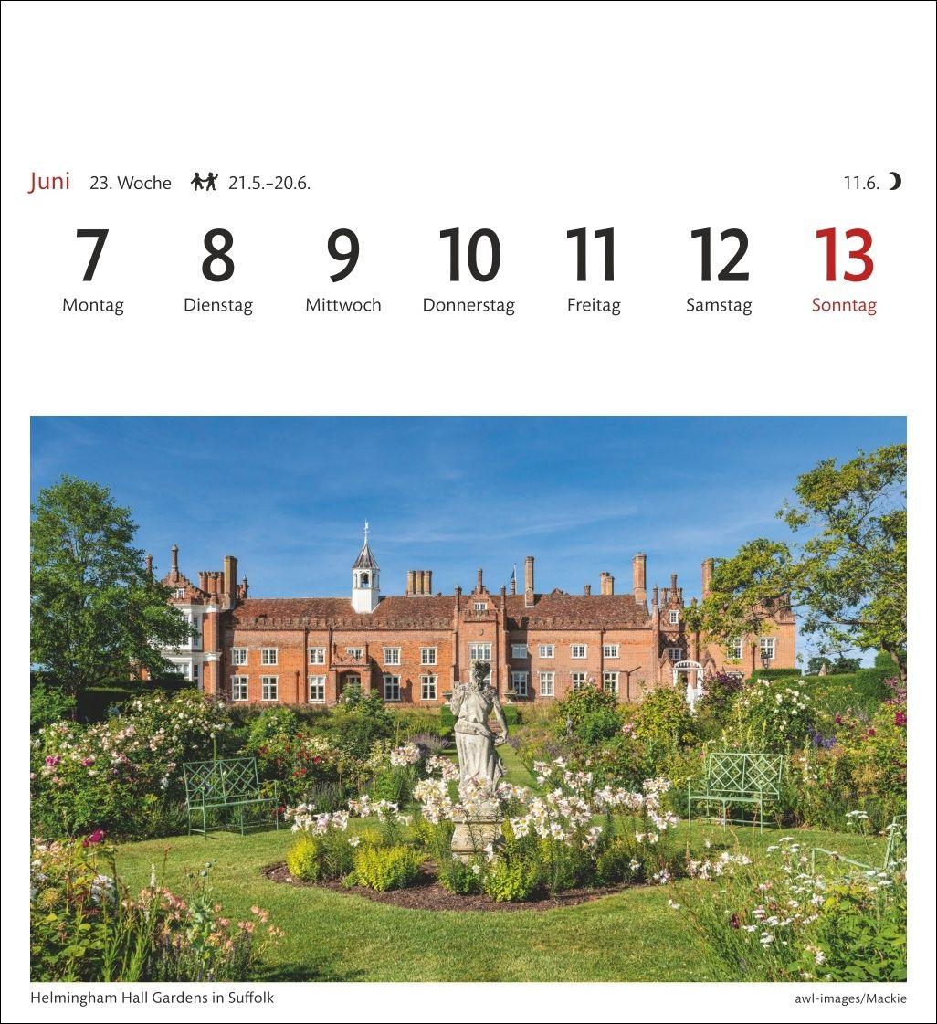 Beispielinhalt (Bild) England Sehnsuchtskalender 2027 - Wochenkalender mit 53 Postkarten