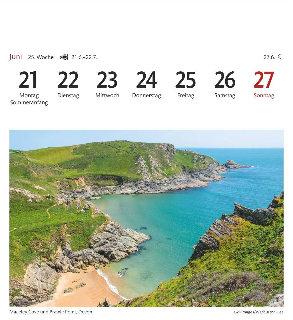 Beispielinhalt (Bild) England Sehnsuchtskalender 2027 - Wochenkalender mit 53 Postkarten