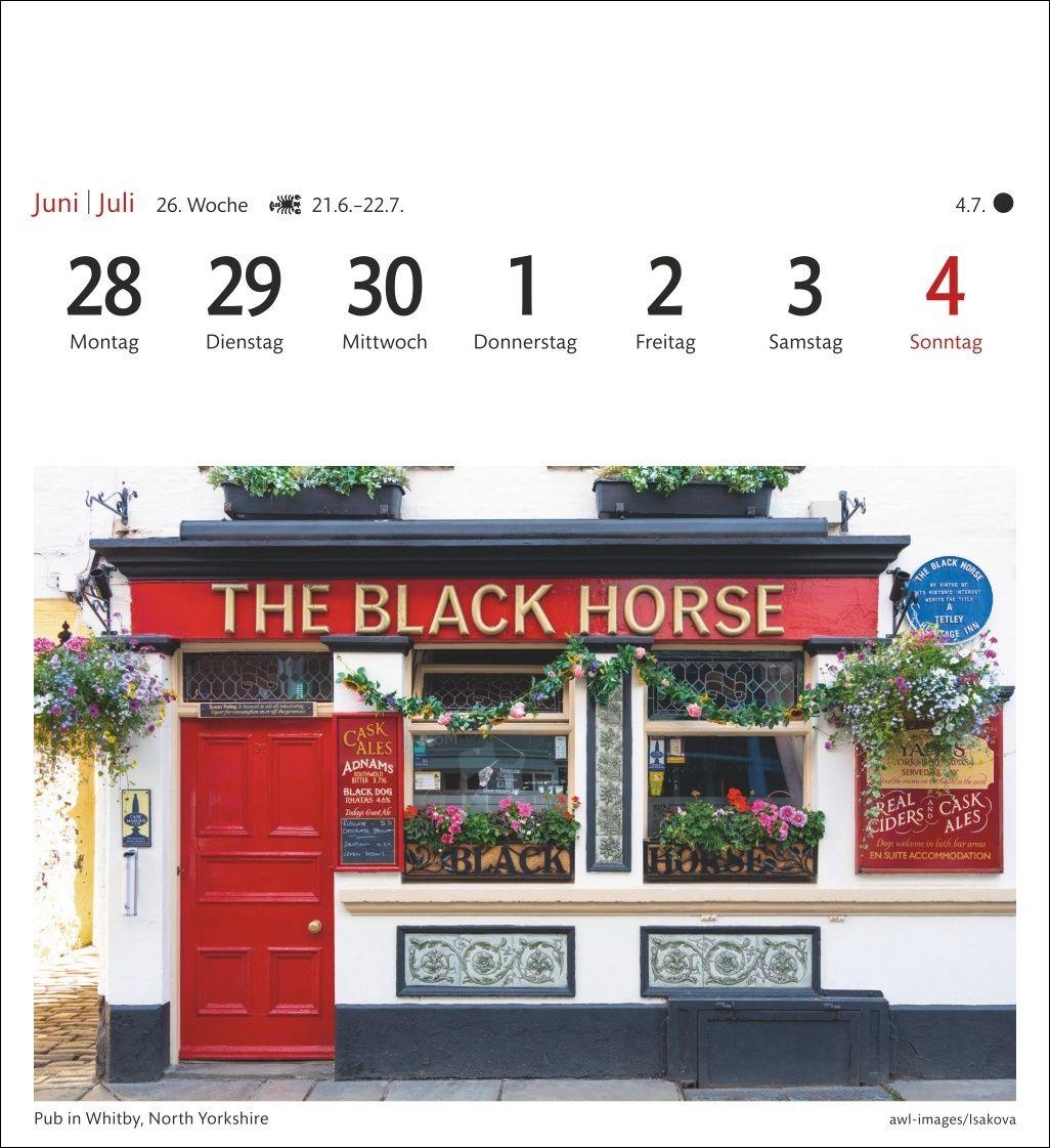 Beispielinhalt (Bild) England Sehnsuchtskalender 2027 - Wochenkalender mit 53 Postkarten