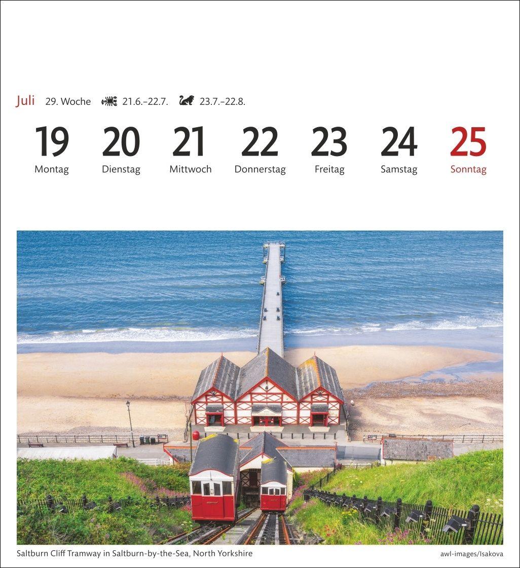 Beispielinhalt (Bild) England Sehnsuchtskalender 2027 - Wochenkalender mit 53 Postkarten