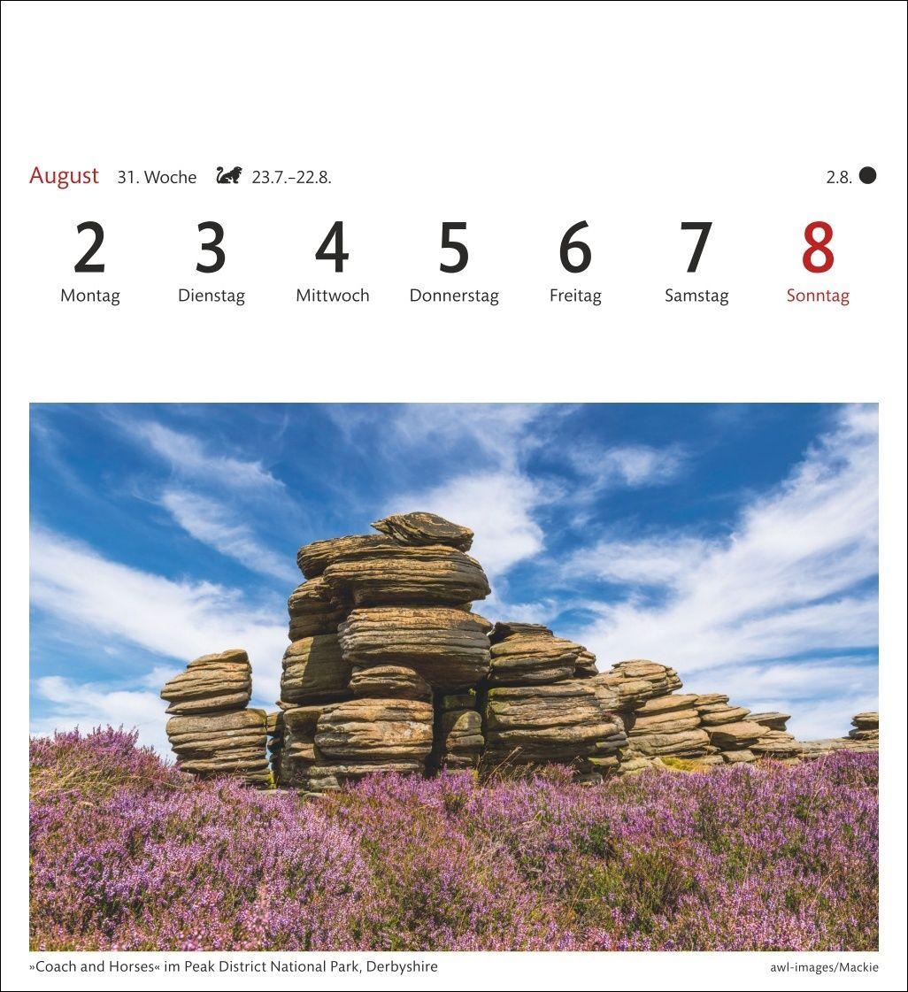 Beispielinhalt (Bild) England Sehnsuchtskalender 2027 - Wochenkalender mit 53 Postkarten