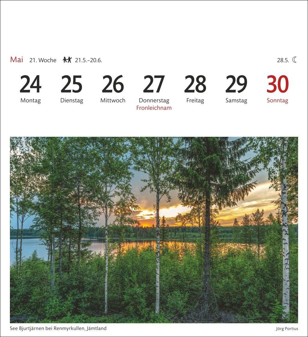 Beispielinhalt (Bild) Schweden Sehnsuchtskalender 2027 - Wochenkalender mit 53 Postkarten