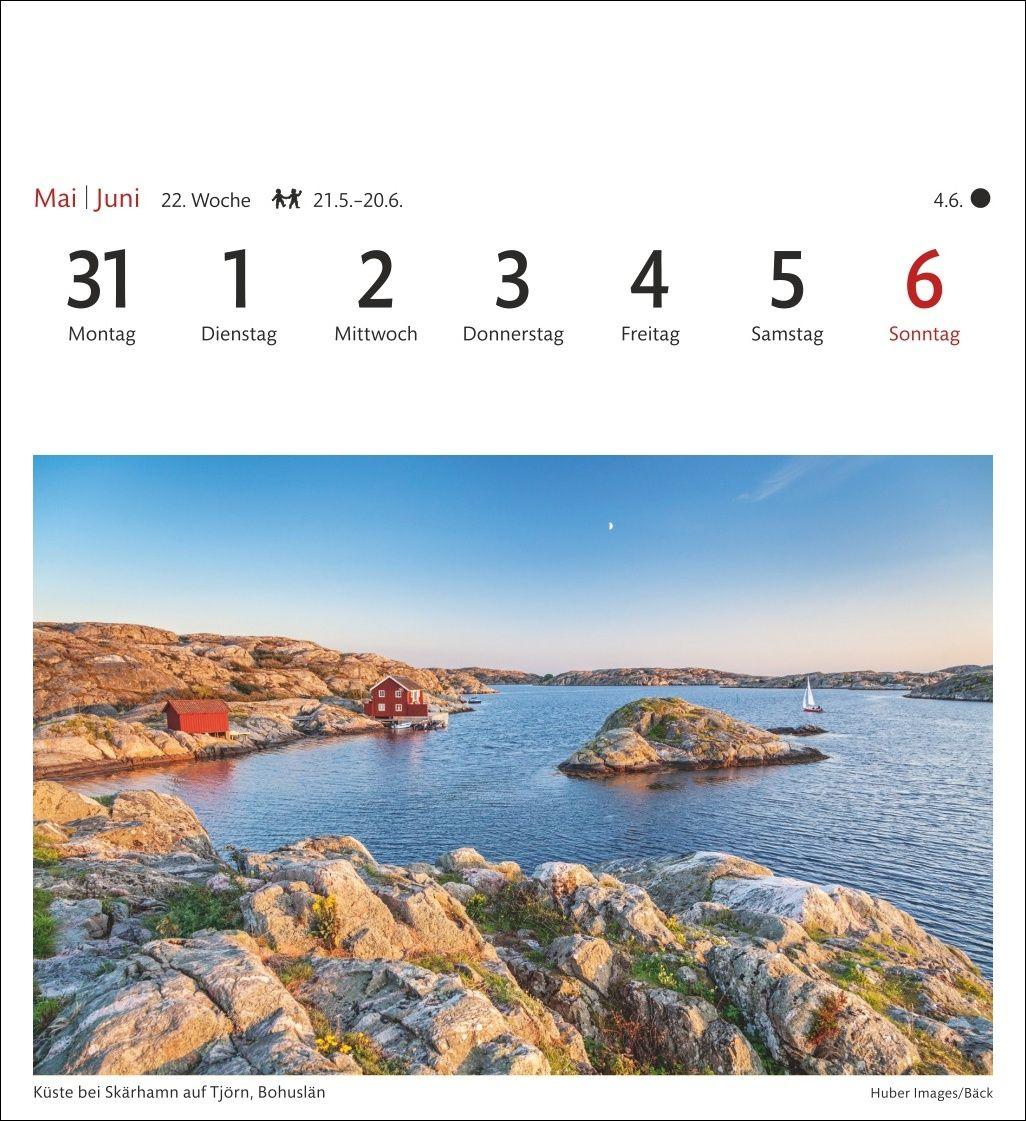 Beispielinhalt (Bild) Schweden Sehnsuchtskalender 2027 - Wochenkalender mit 53 Postkarten