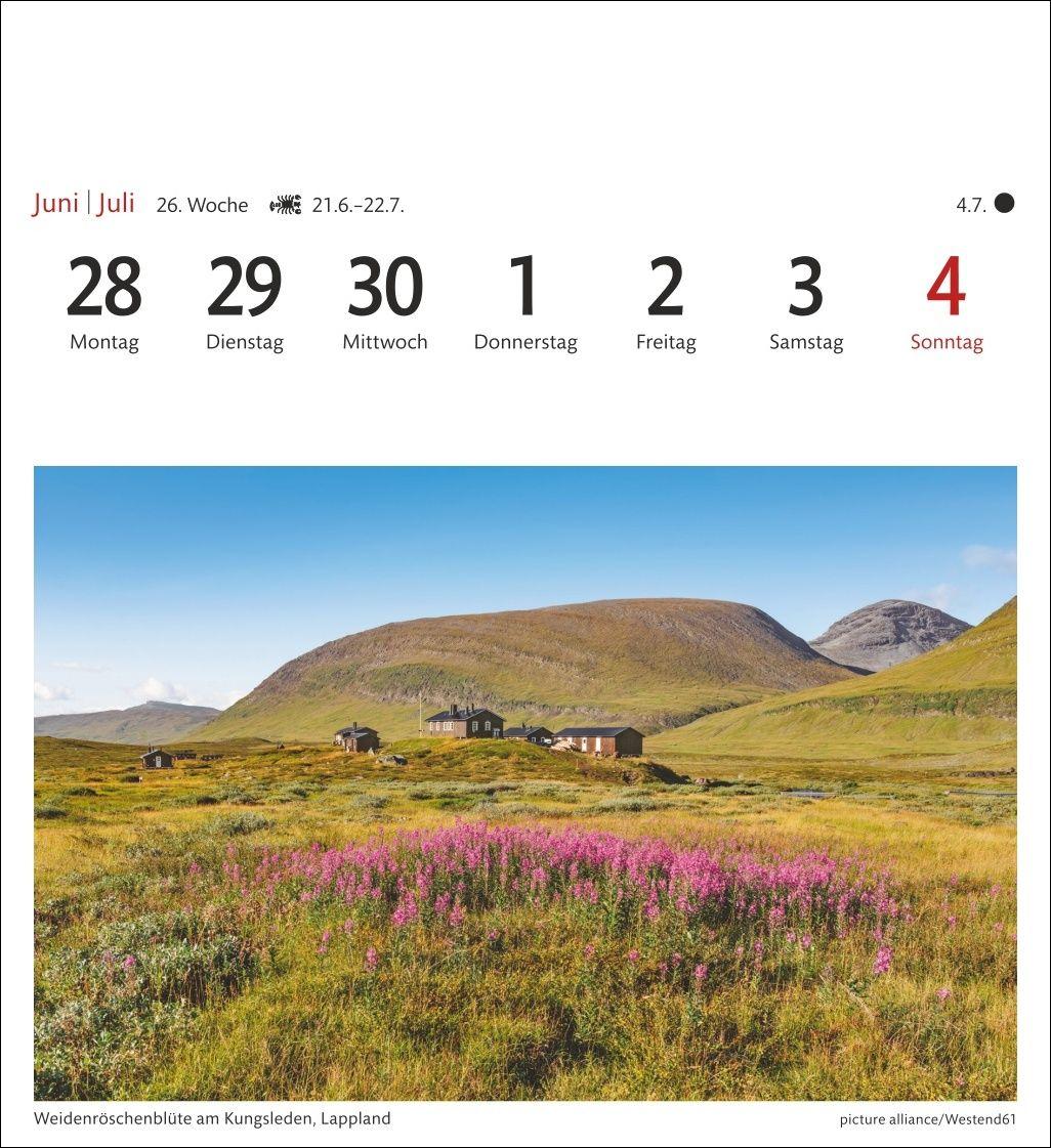 Beispielinhalt (Bild) Schweden Sehnsuchtskalender 2027 - Wochenkalender mit 53 Postkarten