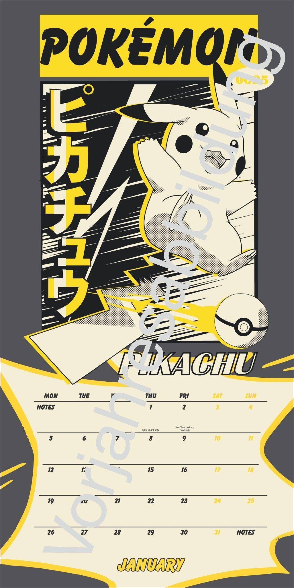 Beispielinhalt (Bild) Pokémon Broschurkalender 2027