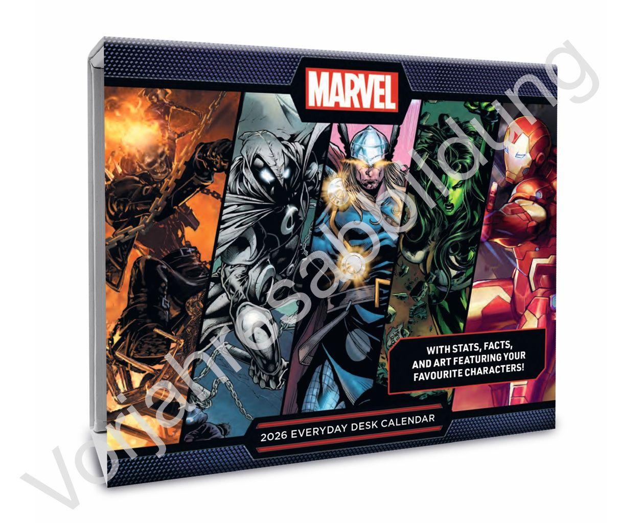 Vorderes Coverbild Marvel Comics Tagesabreißkalender 2027