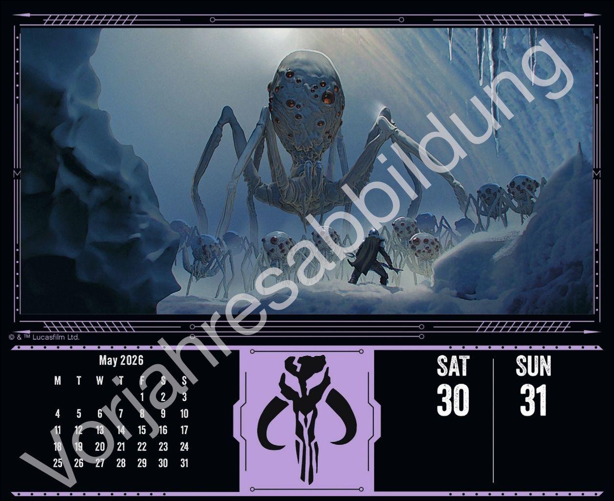 Beispielinhalt (Bild) The Mandalorian Tagesabreißkalender 2027