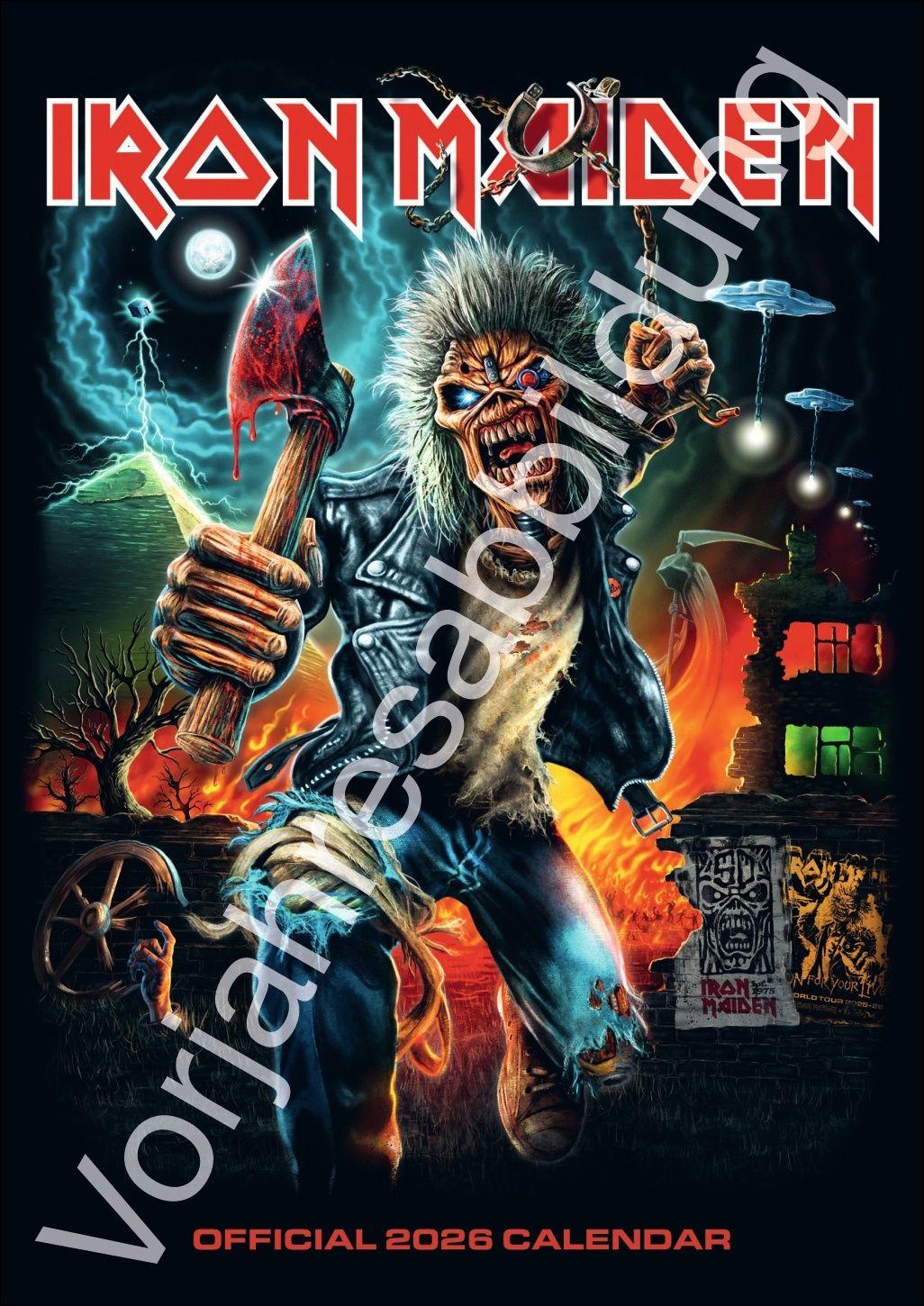Vorderes Coverbild Iron Maiden Posterkalender 2027