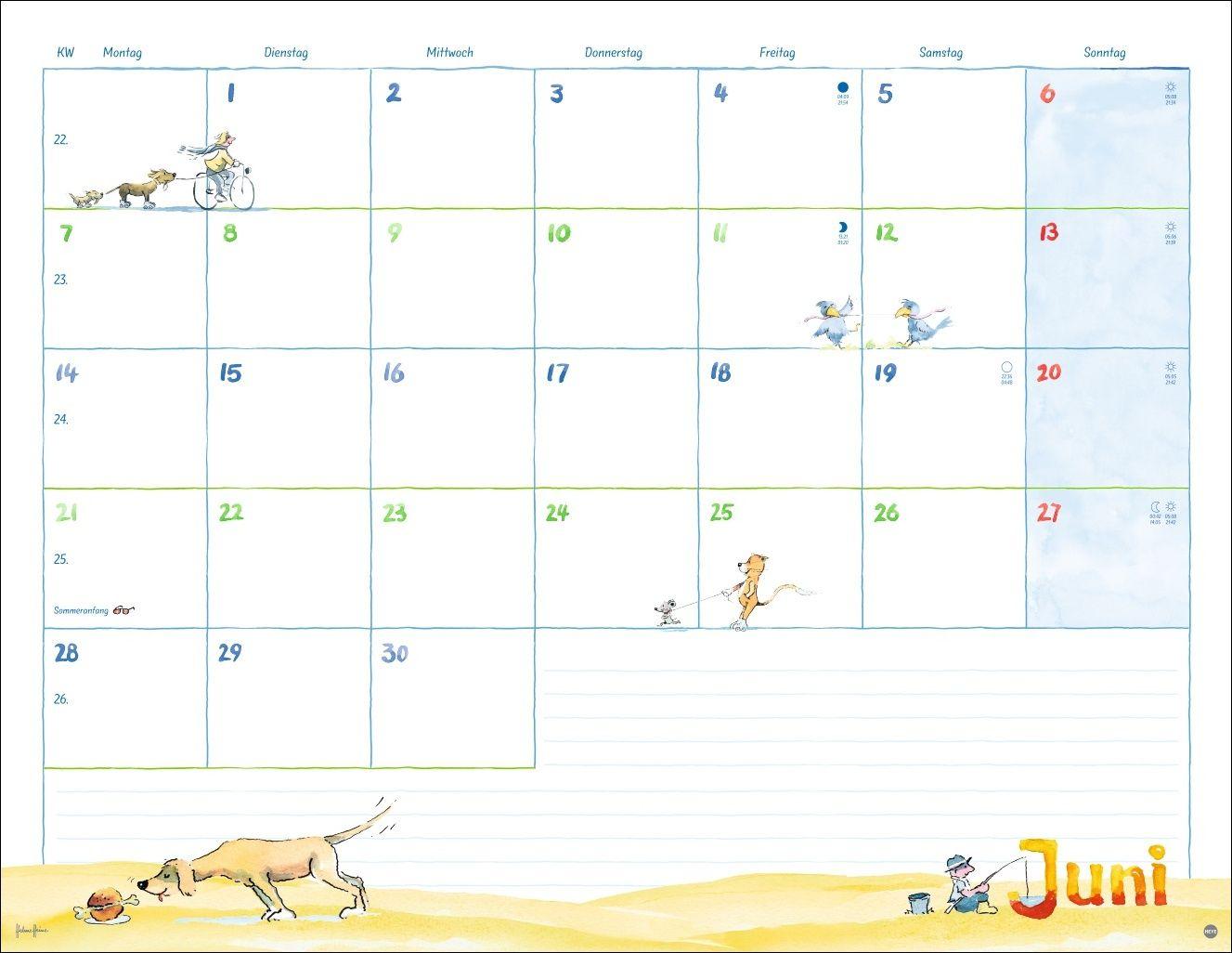 Beispielinhalt (Bild) Helme Heine: Monatsplaner 2027