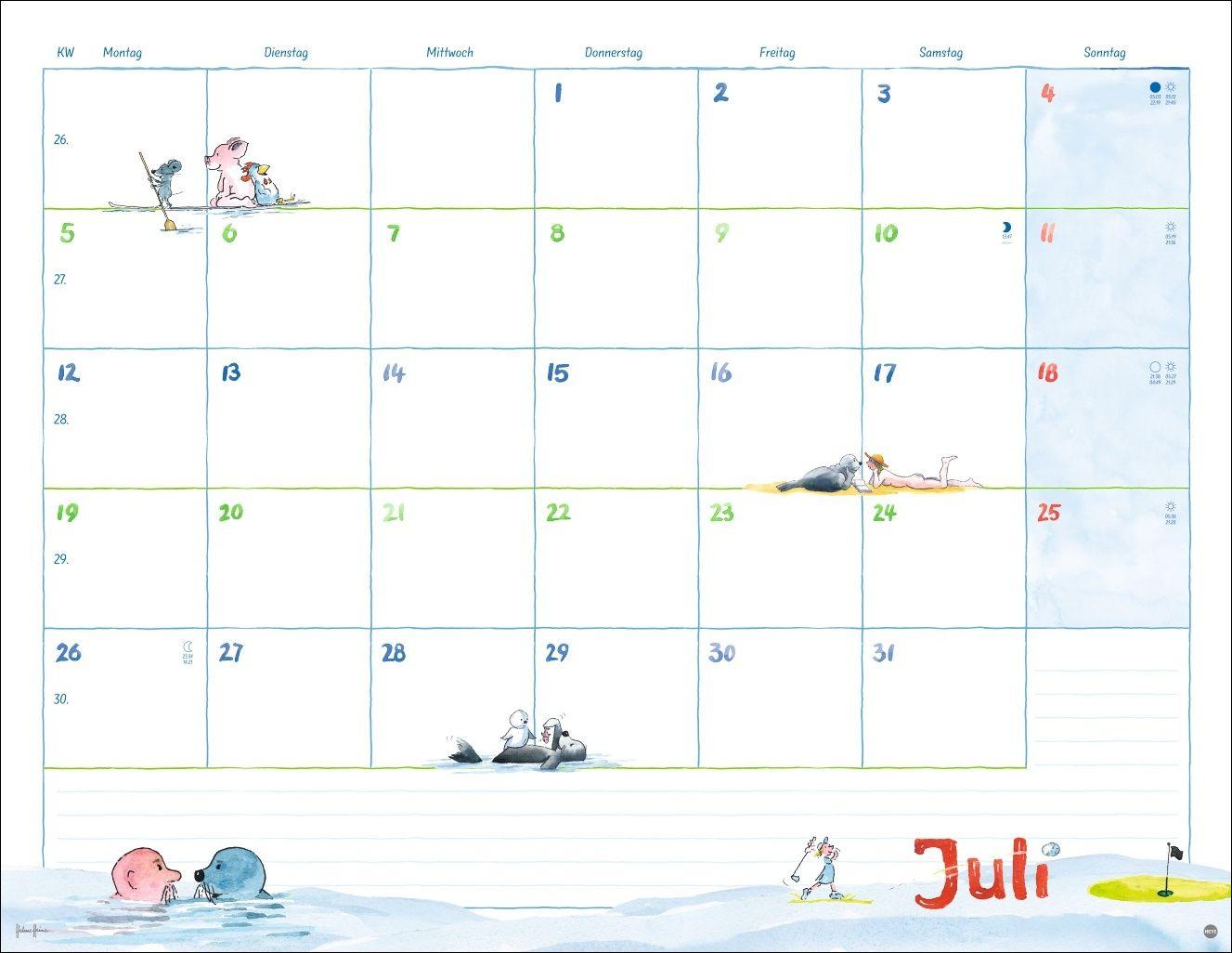 Beispielinhalt (Bild) Helme Heine: Monatsplaner 2027