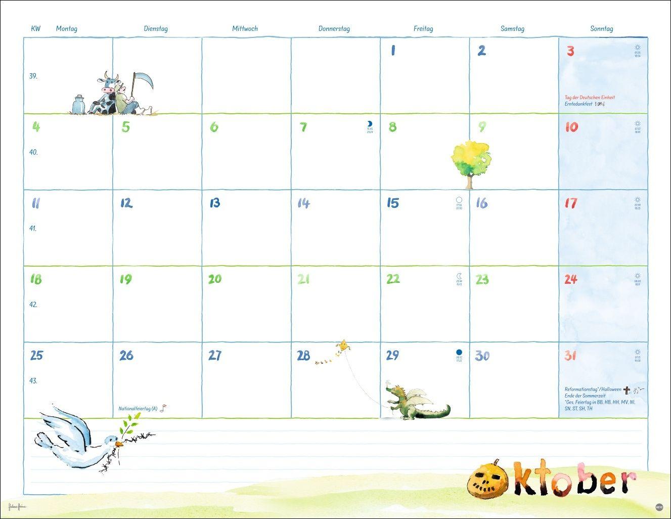 Beispielinhalt (Bild) Helme Heine: Monatsplaner 2027