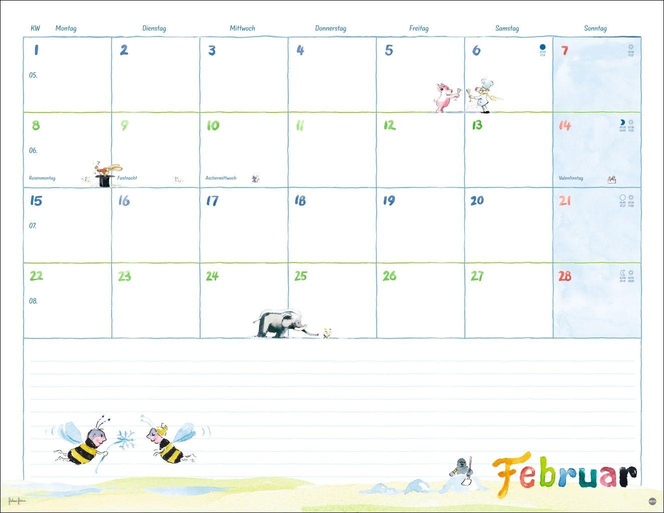 Beispielinhalt (Bild) Helme Heine: Monatsplaner 2027