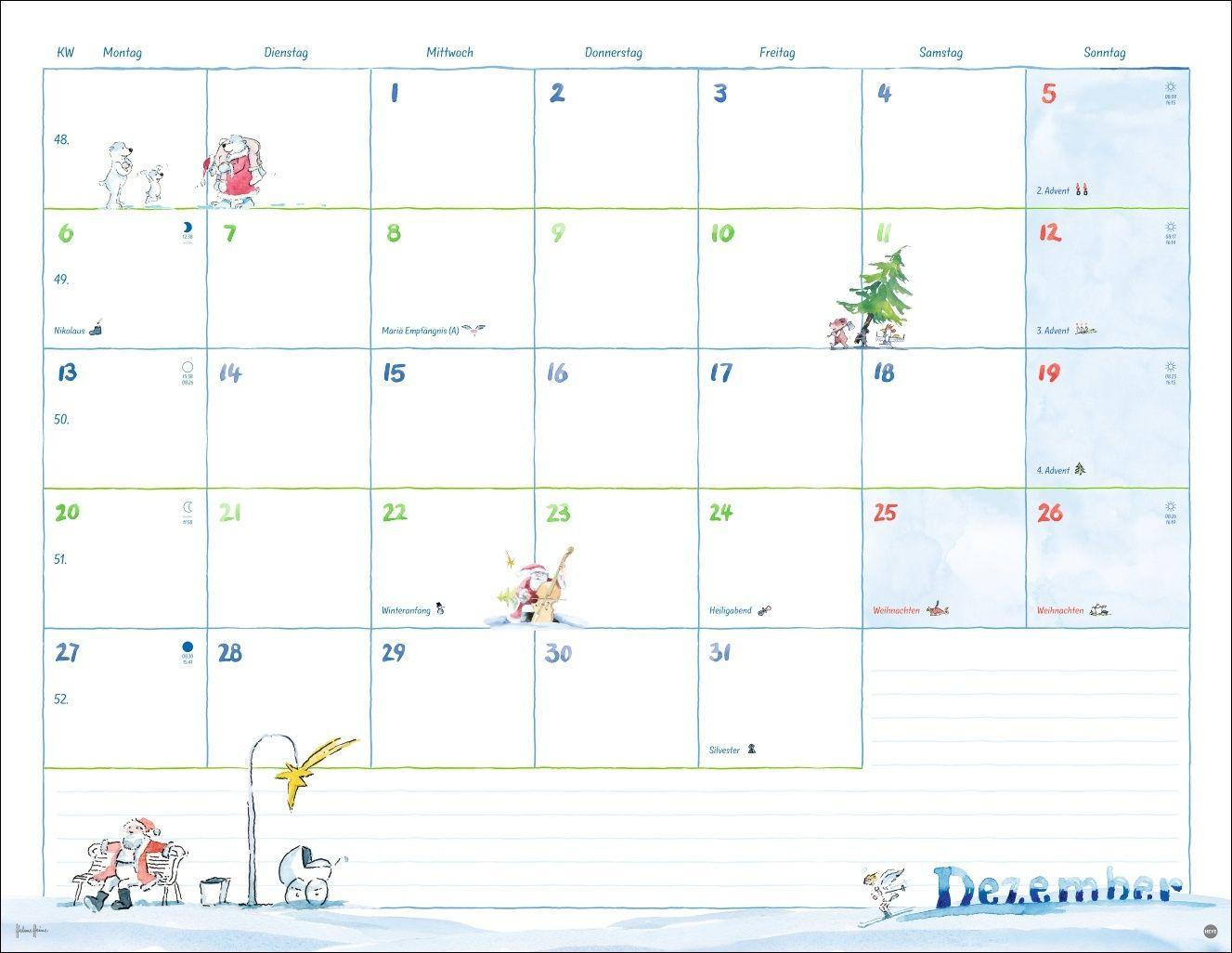 Beispielinhalt (Bild) Helme Heine: Monatsplaner 2027