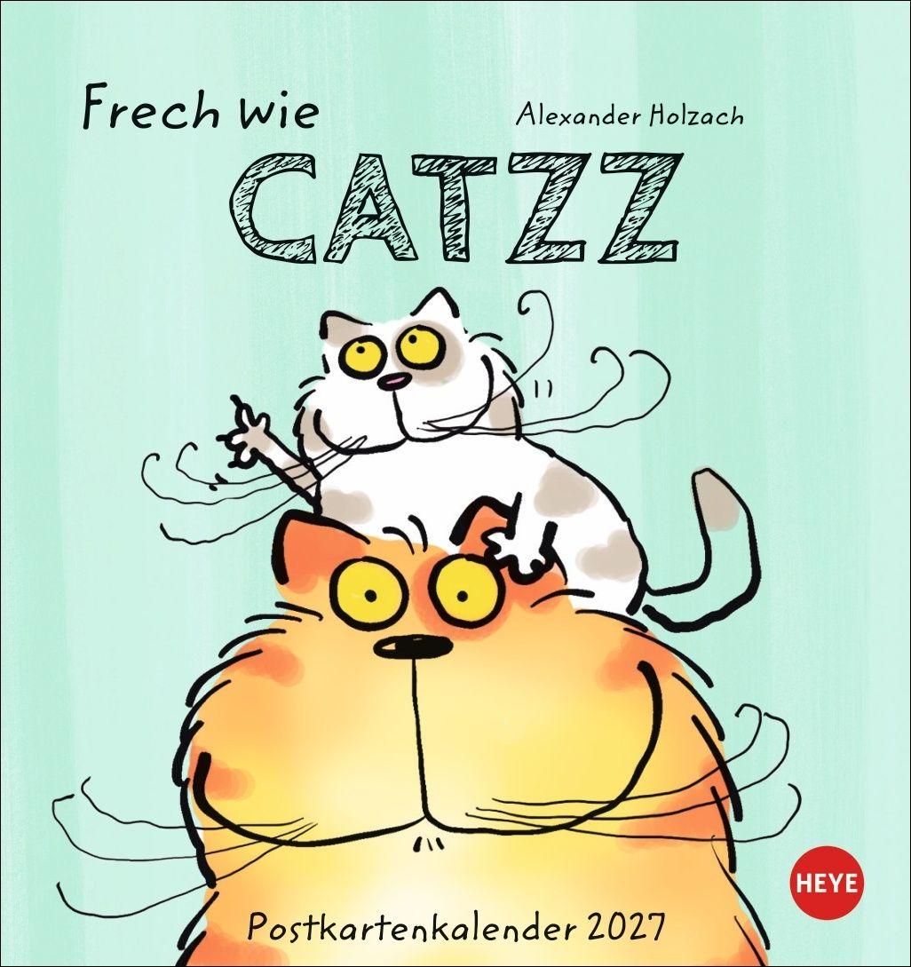 Vorderes Coverbild Catzz Postkartenkalender 2027