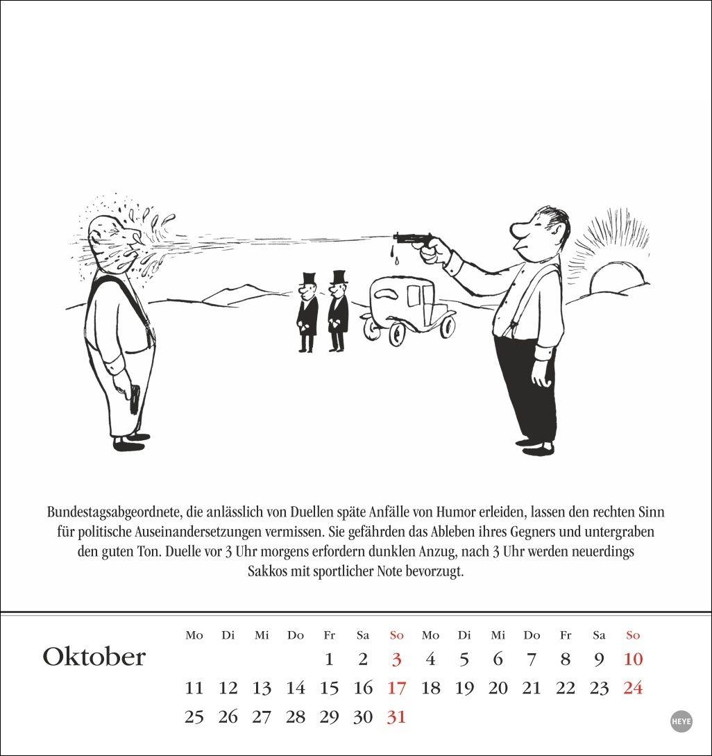 Beispielinhalt (Bild) Loriot Postkartenkalender 2027