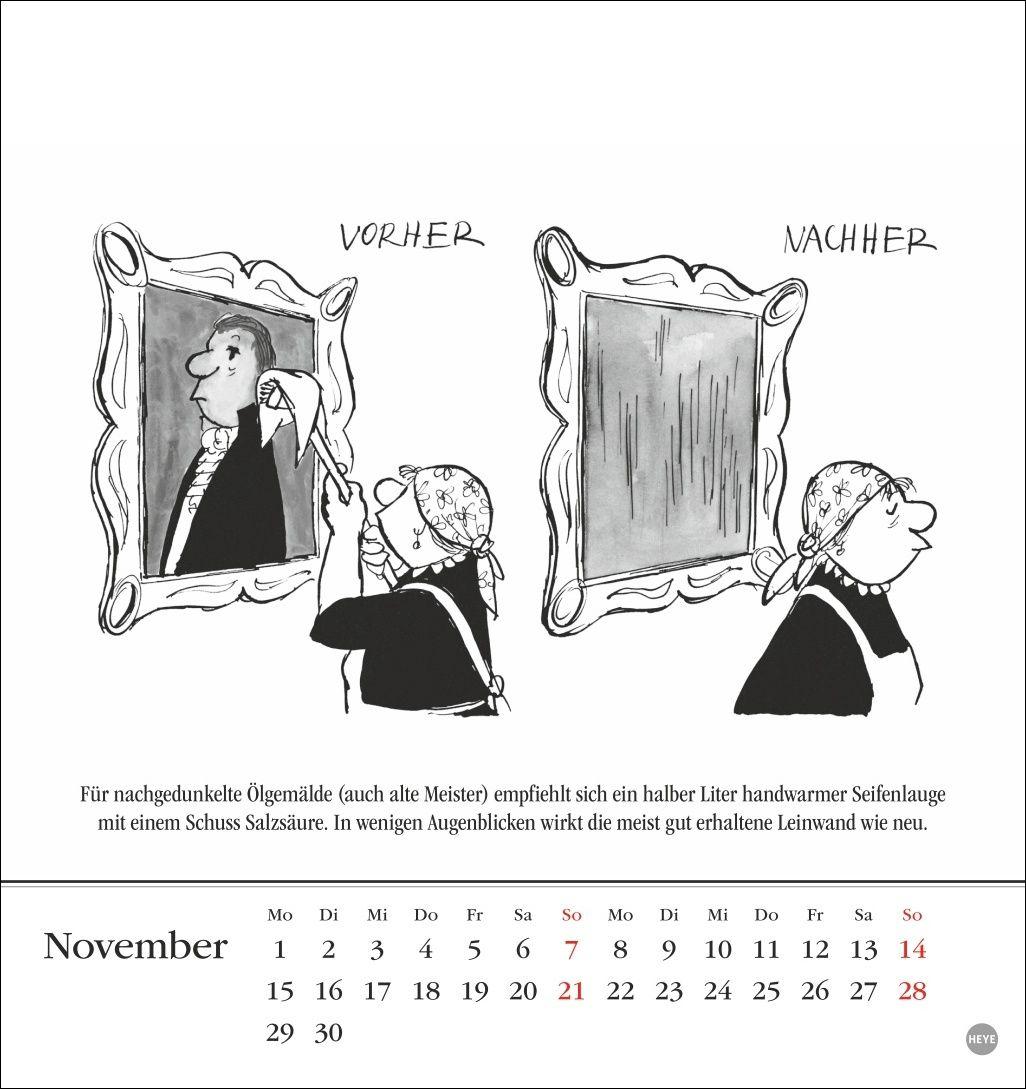 Beispielinhalt (Bild) Loriot Postkartenkalender 2027