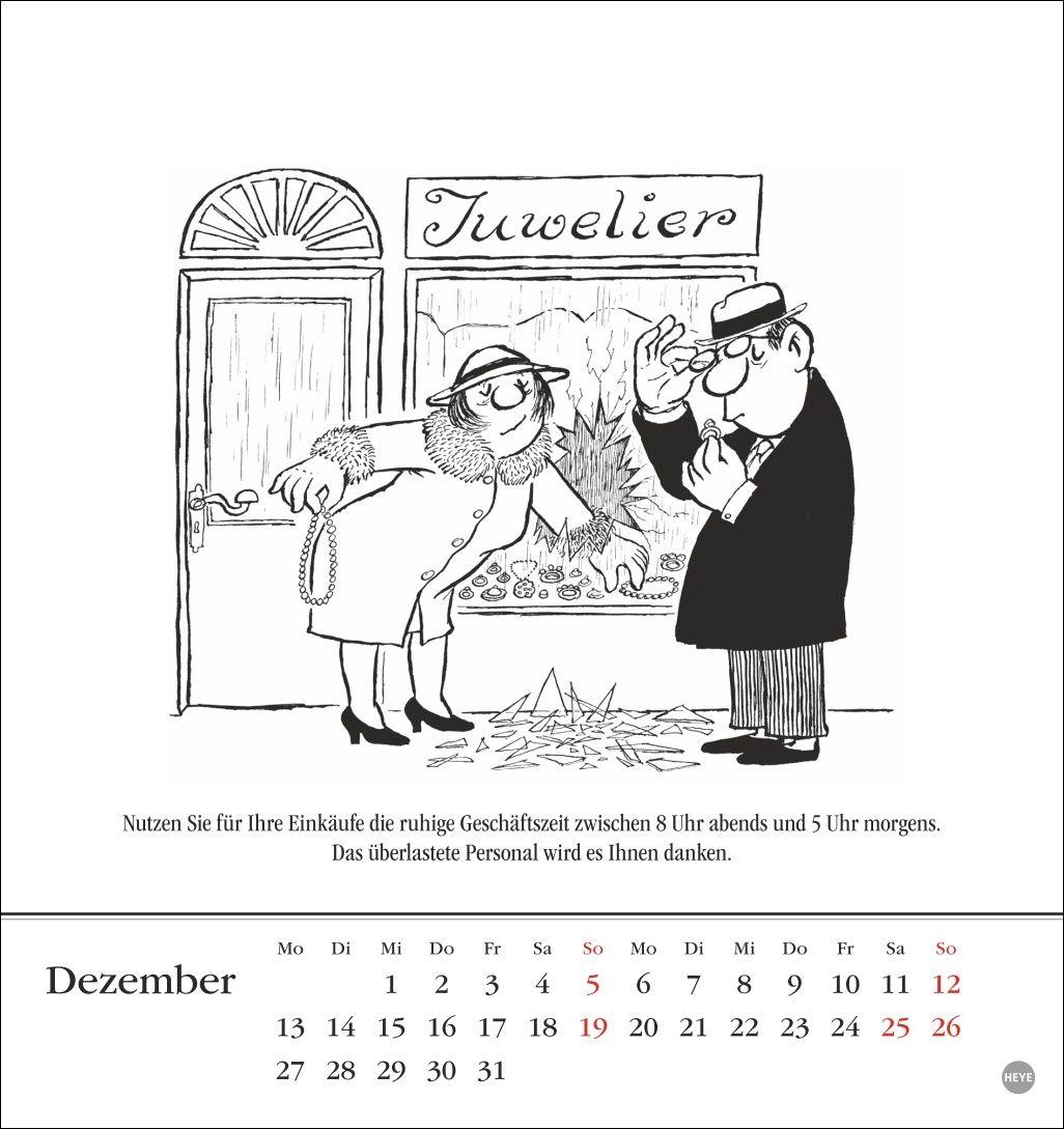 Beispielinhalt (Bild) Loriot Postkartenkalender 2027