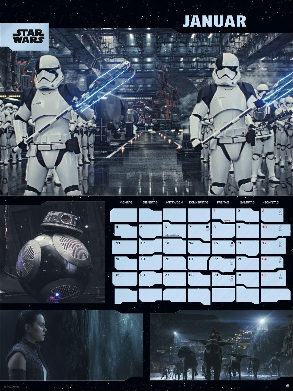Beispielinhalt (Bild) Star Wars Broschur XL Kalender 2027