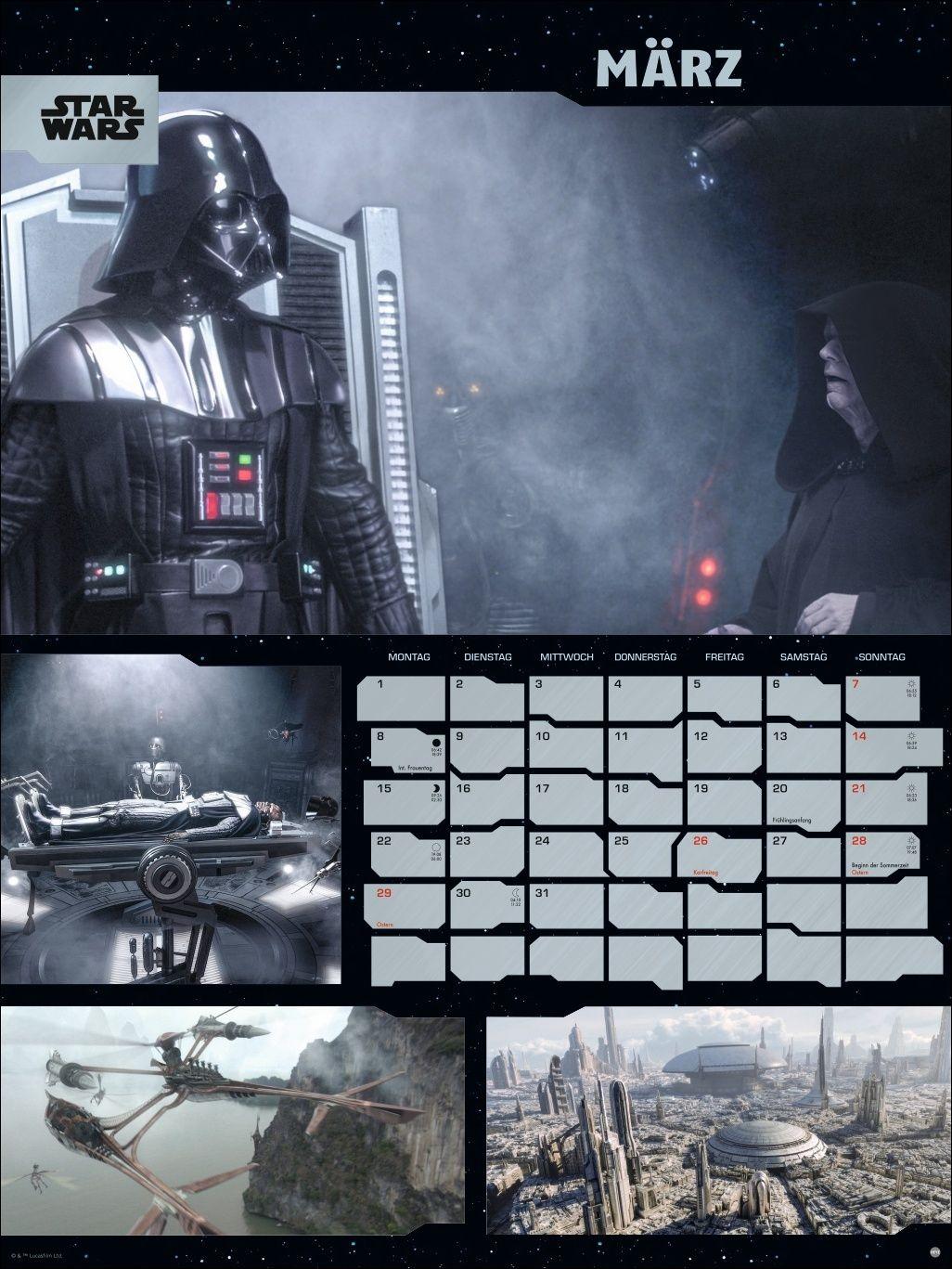 Beispielinhalt (Bild) Star Wars Broschur XL Kalender 2027