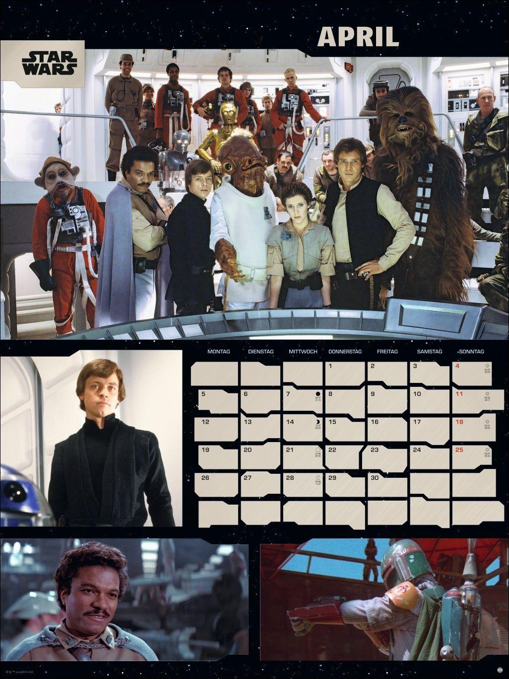 Beispielinhalt (Bild) Star Wars Broschur XL Kalender 2027