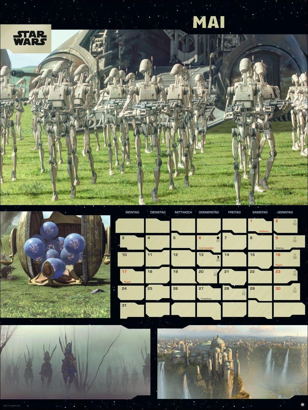 Beispielinhalt (Bild) Star Wars Broschur XL Kalender 2027