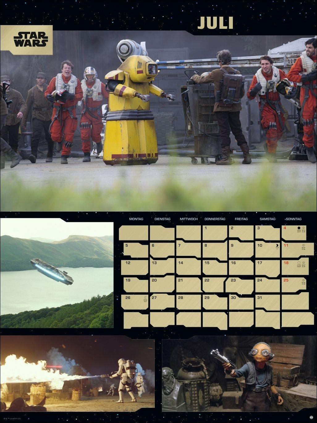 Beispielinhalt (Bild) Star Wars Broschur XL Kalender 2027