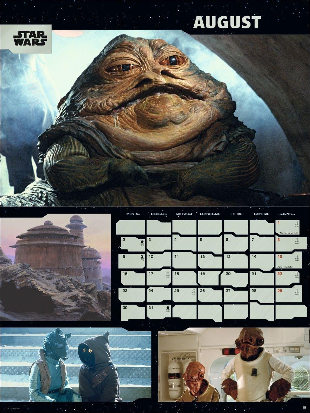 Beispielinhalt (Bild) Star Wars Broschur XL Kalender 2027