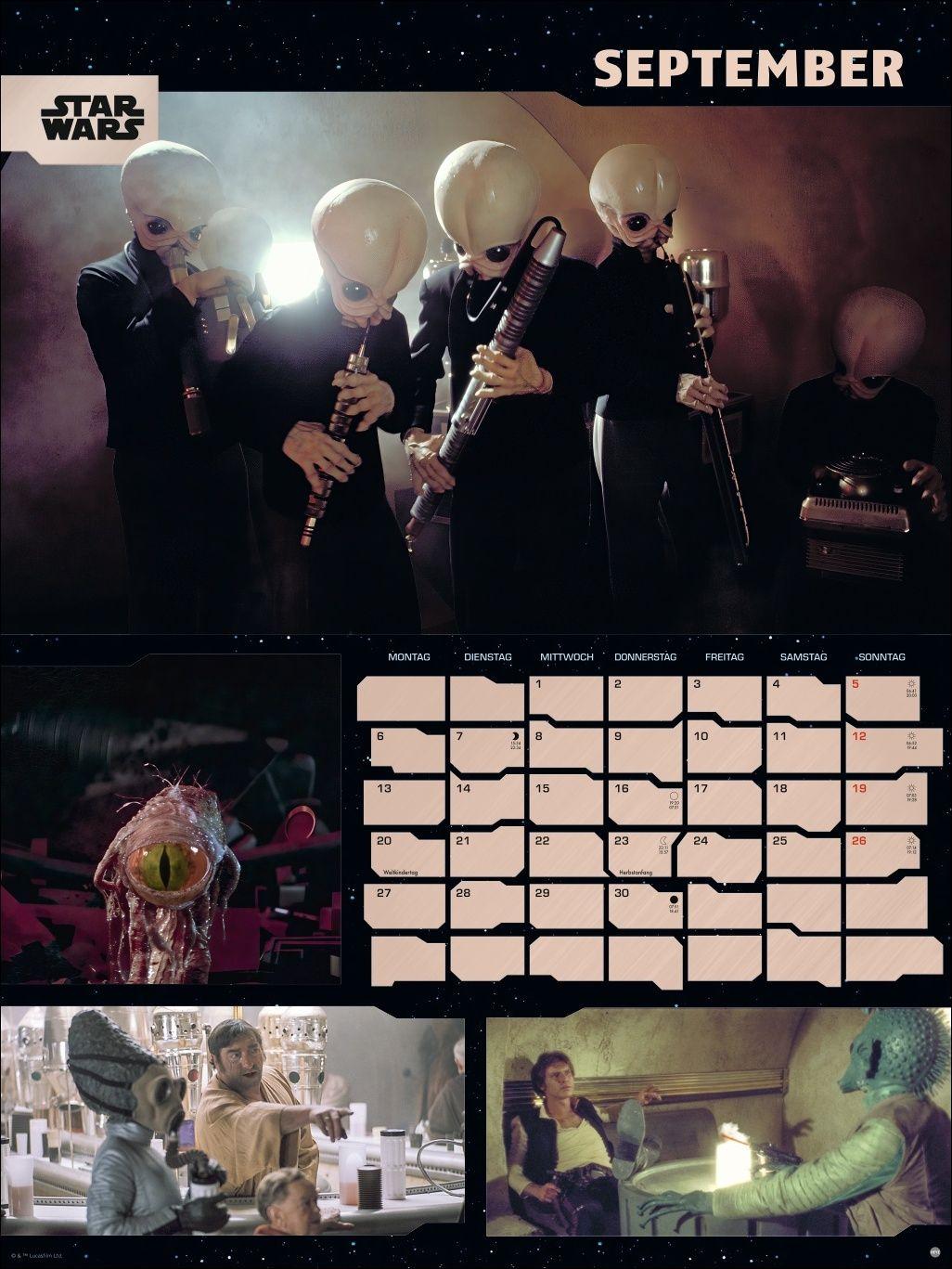 Beispielinhalt (Bild) Star Wars Broschur XL Kalender 2027