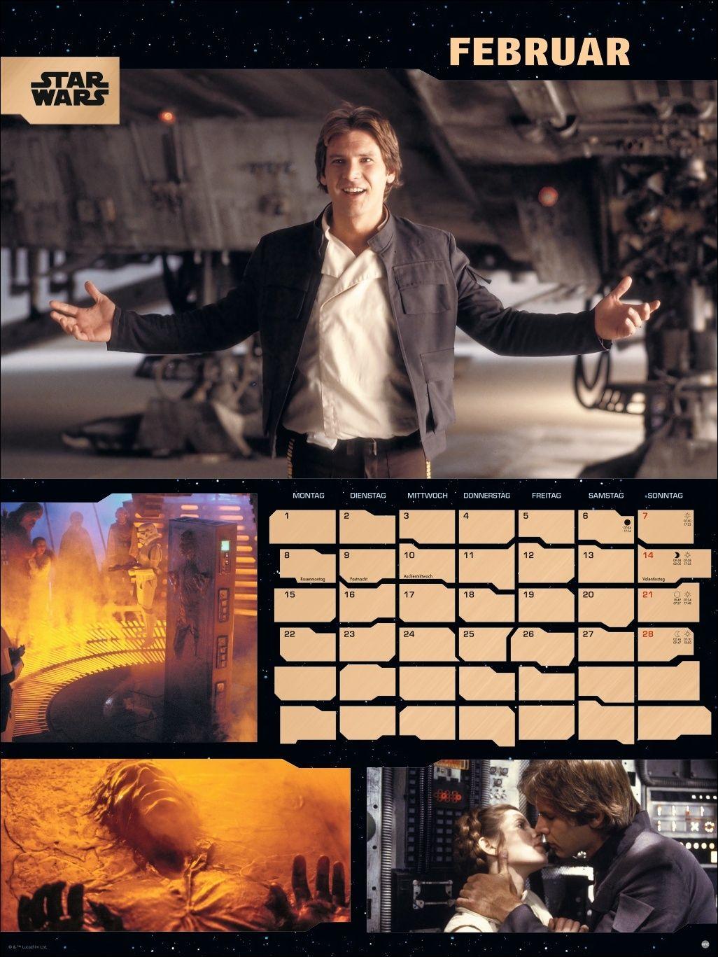Beispielinhalt (Bild) Star Wars Broschur XL Kalender 2027