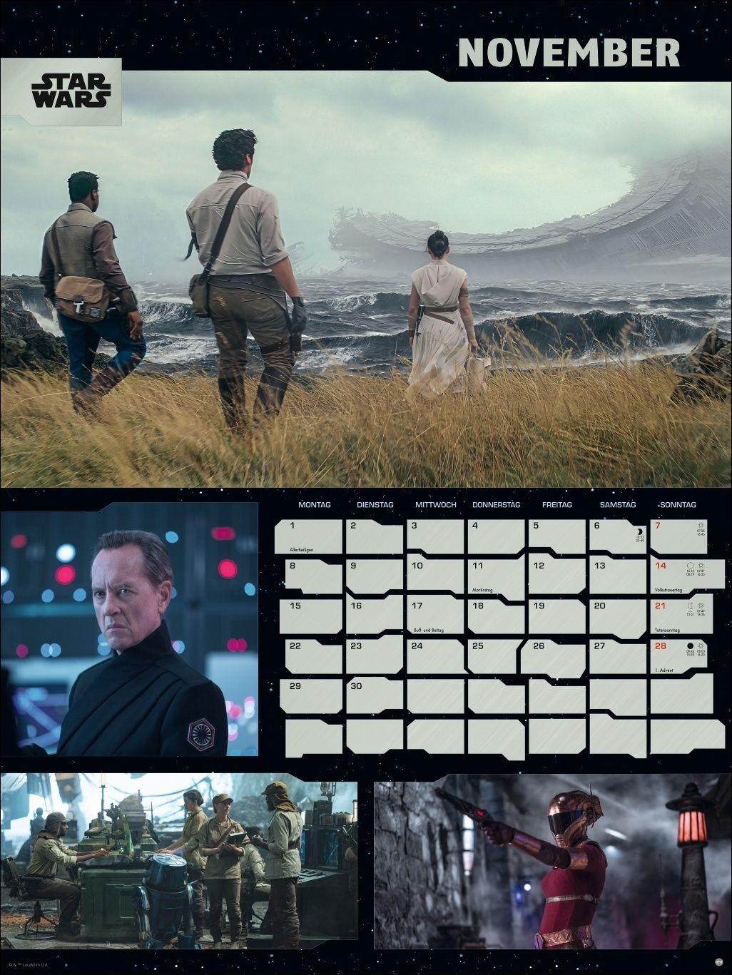 Beispielinhalt (Bild) Star Wars Broschur XL Kalender 2027
