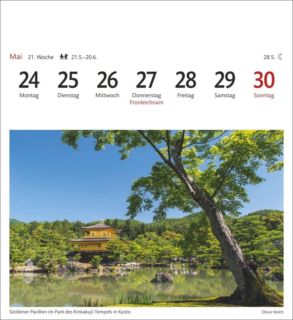 Beispielinhalt (Bild) Japan Sehnsuchtskalender 2027 - Wochenkalender mit 53 Postkarten