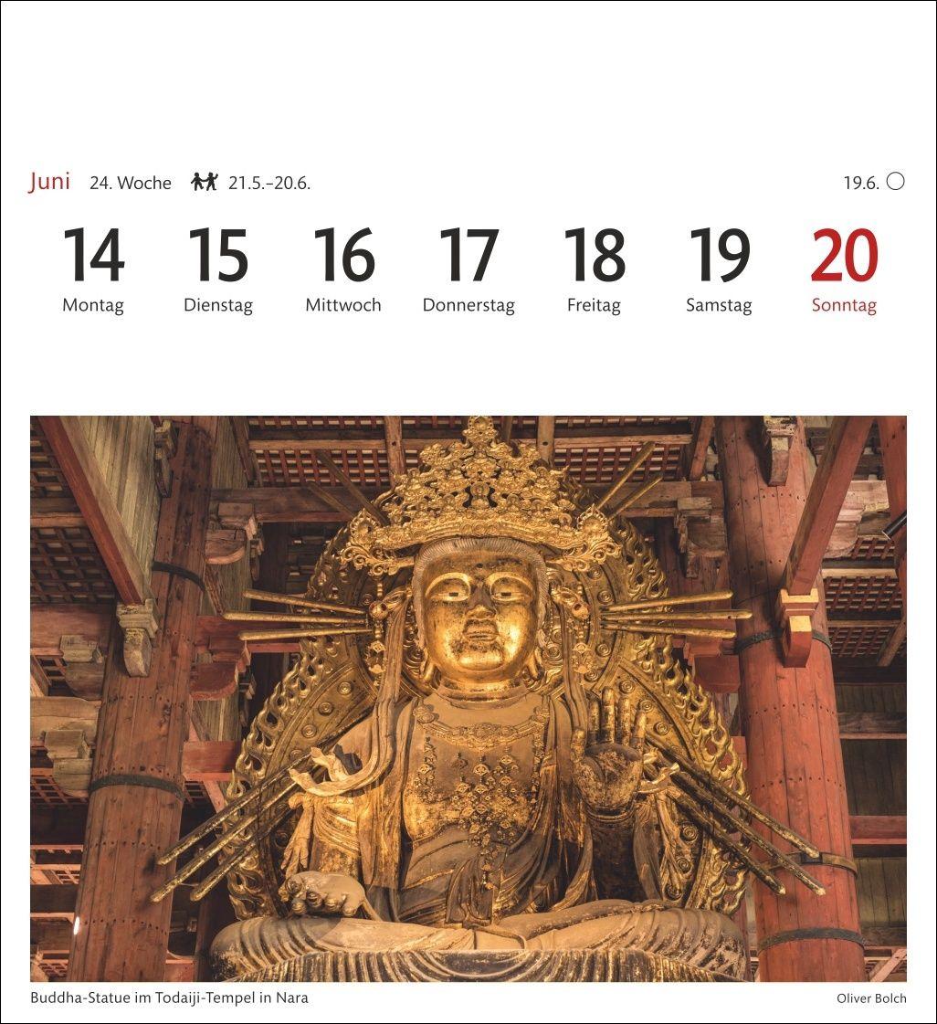 Beispielinhalt (Bild) Japan Sehnsuchtskalender 2027 - Wochenkalender mit 53 Postkarten