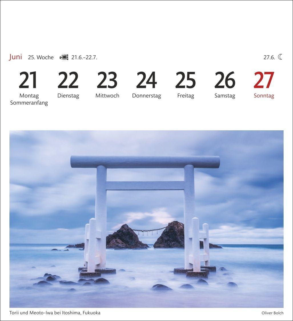 Beispielinhalt (Bild) Japan Sehnsuchtskalender 2027 - Wochenkalender mit 53 Postkarten