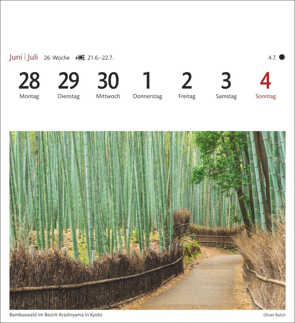 Beispielinhalt (Bild) Japan Sehnsuchtskalender 2027 - Wochenkalender mit 53 Postkarten