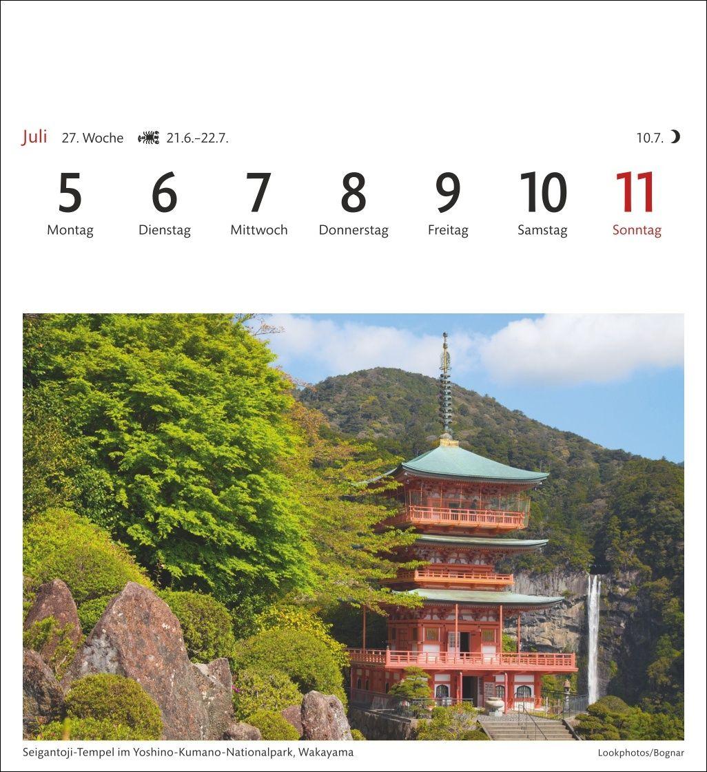 Beispielinhalt (Bild) Japan Sehnsuchtskalender 2027 - Wochenkalender mit 53 Postkarten