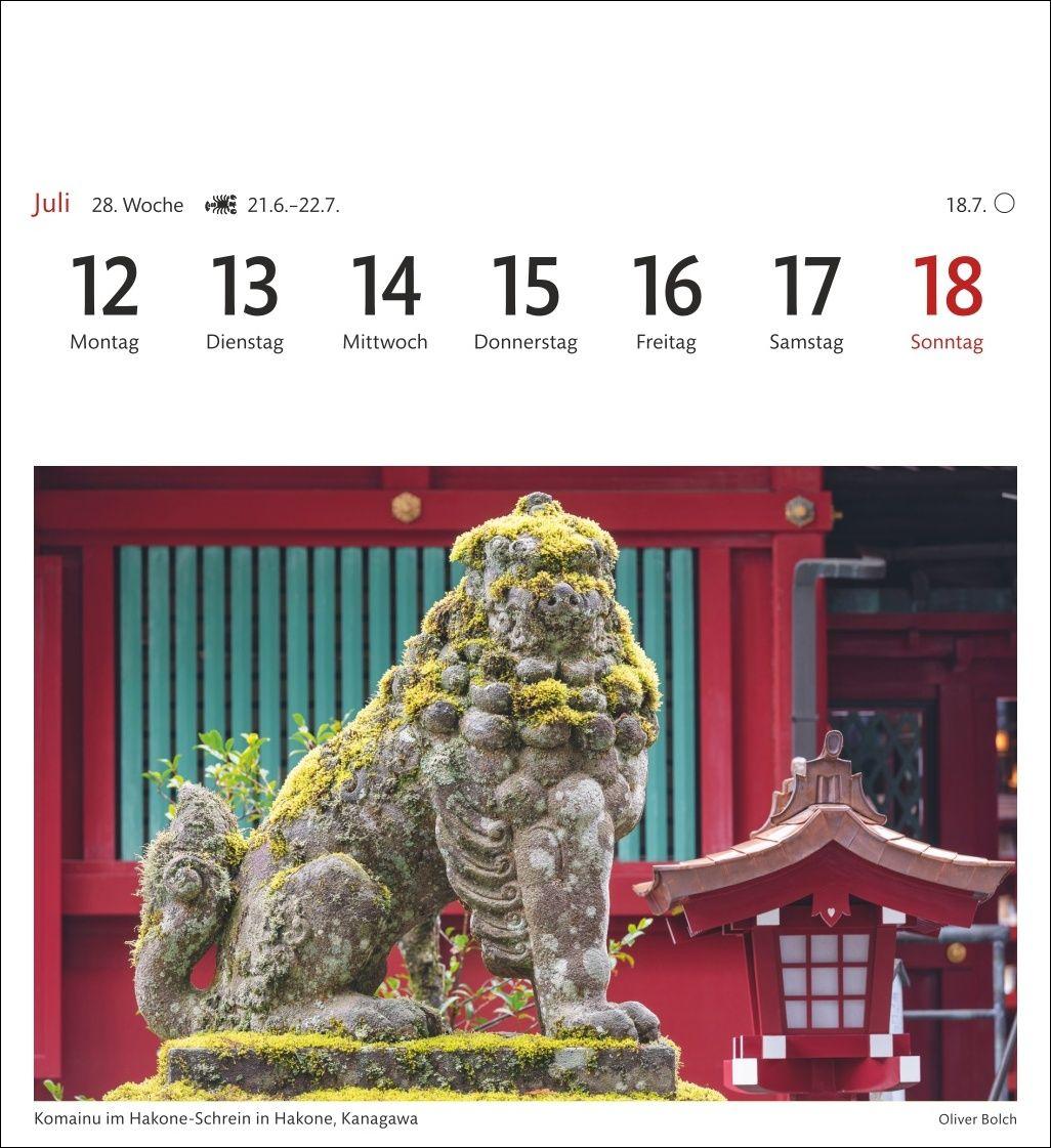 Beispielinhalt (Bild) Japan Sehnsuchtskalender 2027 - Wochenkalender mit 53 Postkarten