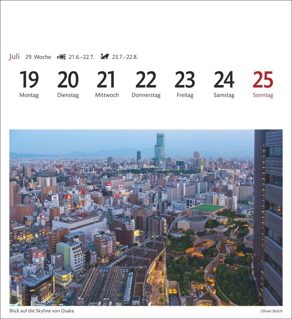 Beispielinhalt (Bild) Japan Sehnsuchtskalender 2027 - Wochenkalender mit 53 Postkarten